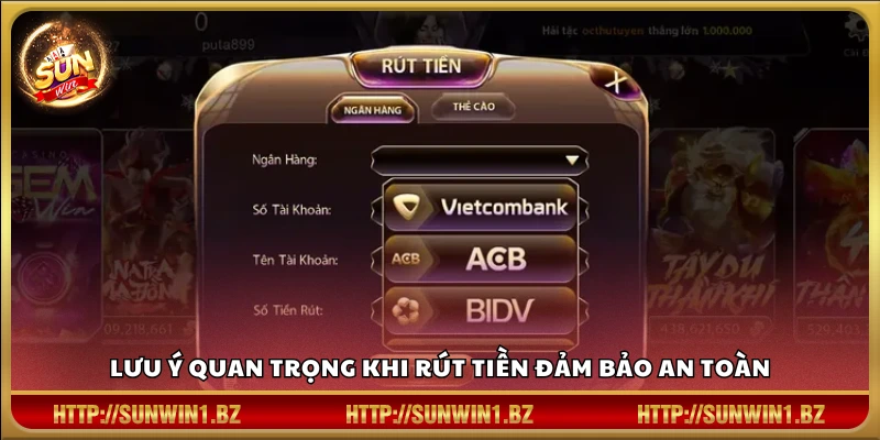 Những điều cần nhớ khi rút tiền từ hệ thống